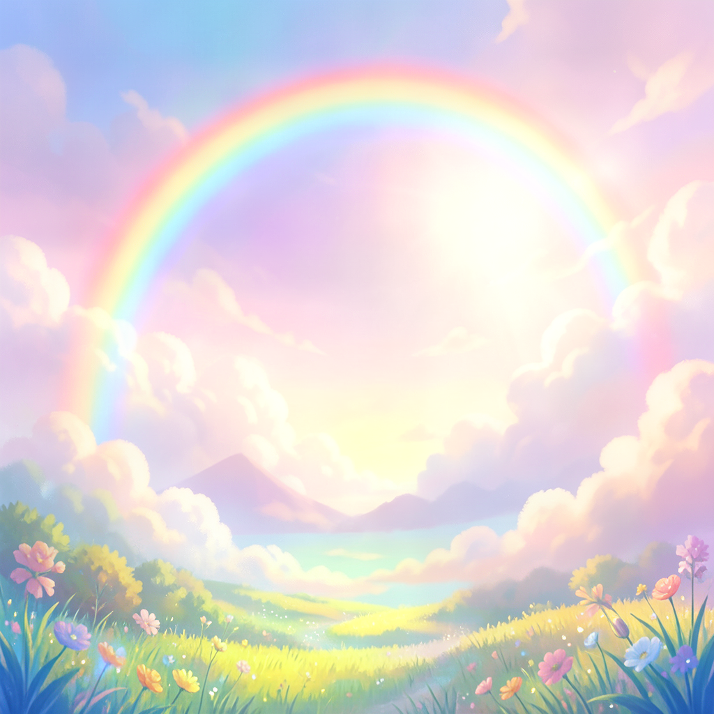 image37 test output: sunshine and rainbows with pastel colours